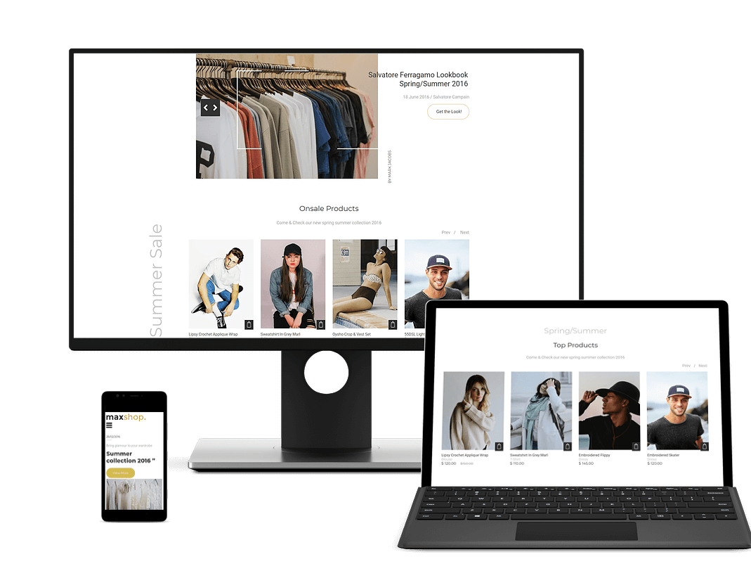 Mockup of Maxshop